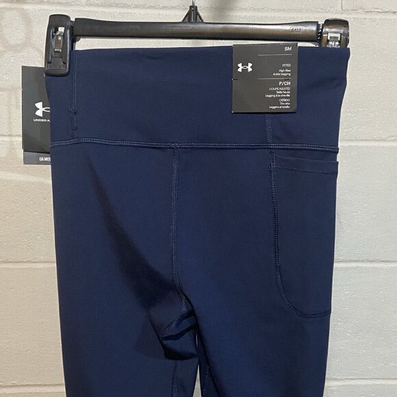UA Under Armour Women's Motion Ankle Leggings SMALL Navy Hi Rise #1369488  NWT - Picture 9 of 13